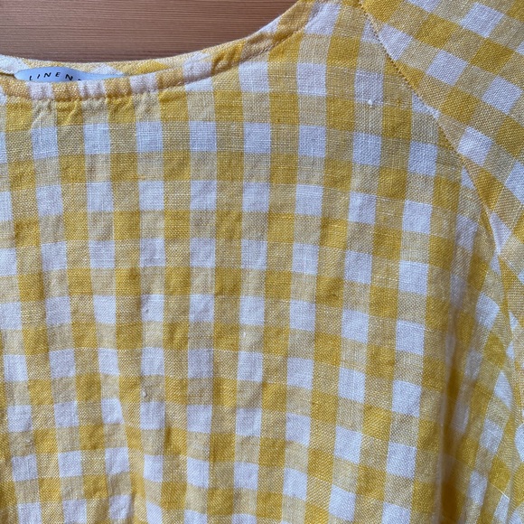 Linenfox Beth Dress Yellow Gingham Size XS - Picture 5 of 8
